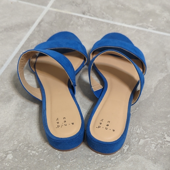 Blue Suede Women's Sandals - Picture 2 of 5